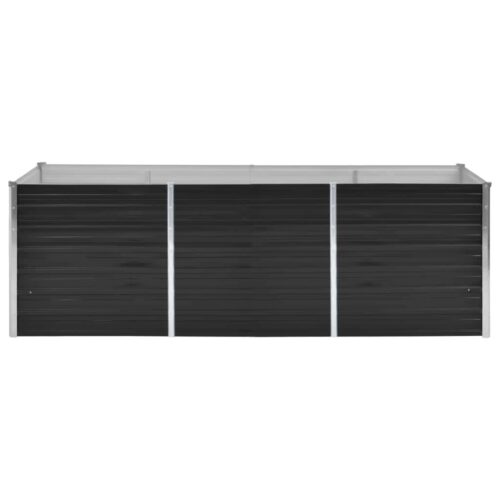 Garden Raised Bed Anthracite 240x80x77cm Galvanised Steel - Image 3