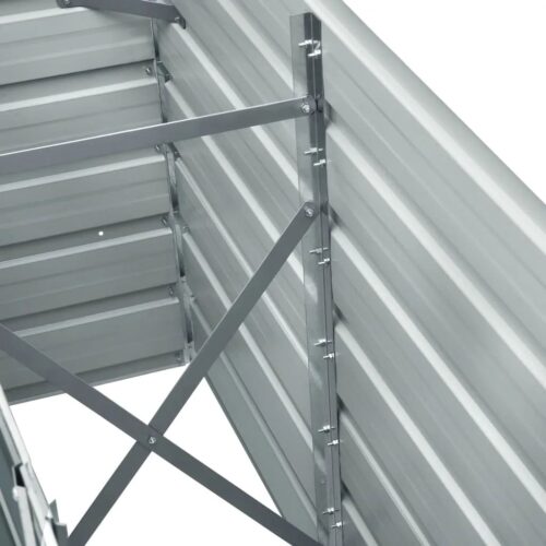 Garden Raised Bed Galvanised Steel 240x40x77cm Anthracite - Image 5