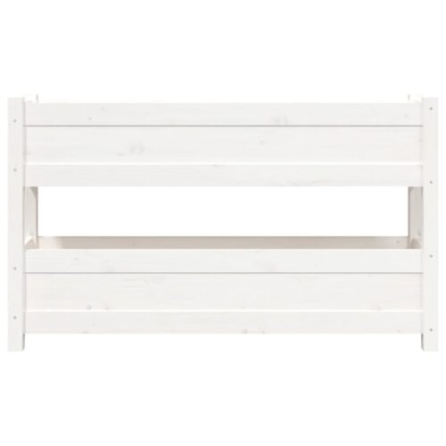 Planter White 112x25x66cm Solid Wood Pine - Image 5