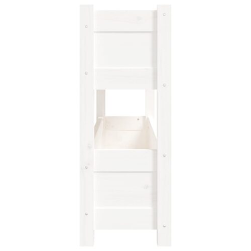 Planter White 112x25x66cm Solid Wood Pine - Image 6