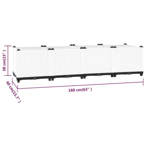 Raised Bed 160x40x38cm Polypropylene - Image 8