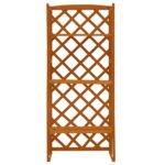 Plant Stand with Trellis Orange 60x30x140cm Solid Firwood