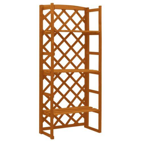 Plant Stand with Trellis Orange 60x30x140cm Solid Firwood - Image 2
