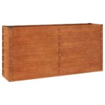 Garden Raised Bed Rusty 160x40x77cm Corten Steel