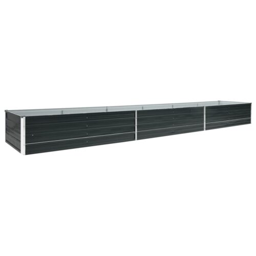 Garden Raised Bed Galvanised Steel 480x80x45cm Anthracite