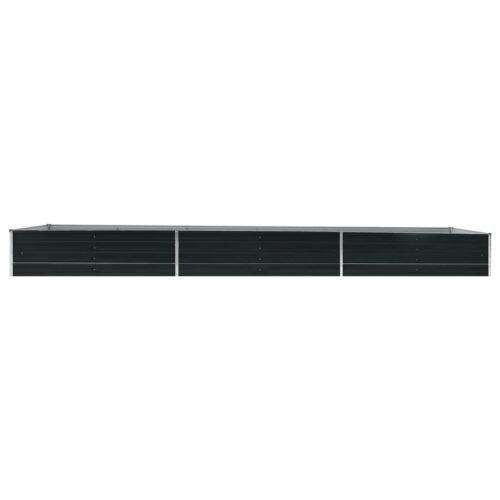 Garden Raised Bed Galvanised Steel 480x80x45cm Anthracite - Image 3