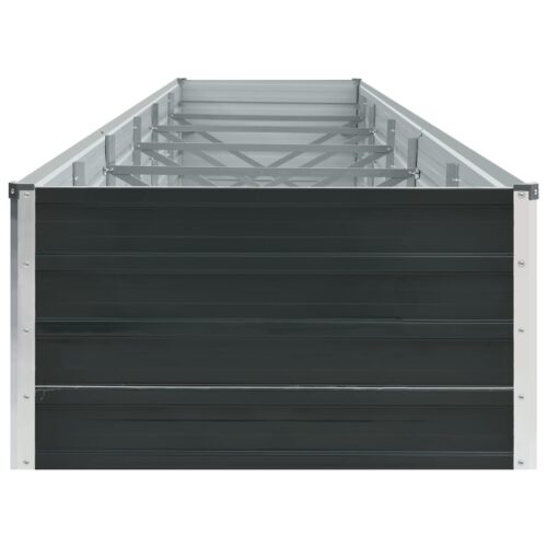 Garden Raised Bed Galvanised Steel 480x80x45cm Anthracite - Image 4