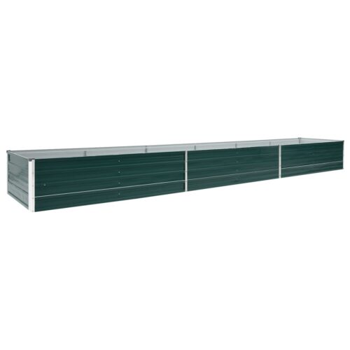 Garden Raised Bed Galvanised Steel 480x80x45cm Green