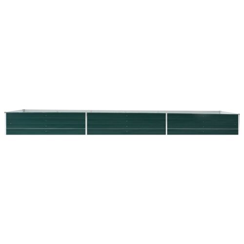 Garden Raised Bed Galvanised Steel 480x80x45cm Green - Image 3