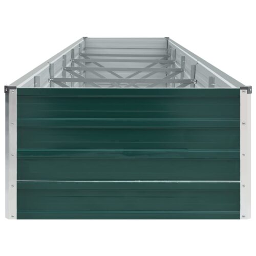 Garden Raised Bed Galvanised Steel 480x80x45cm Green - Image 4