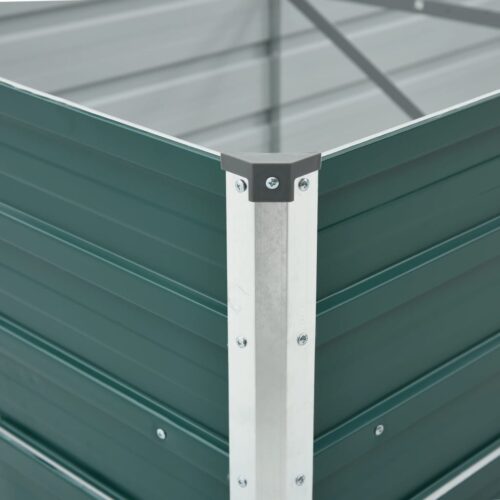 Garden Raised Bed Galvanised Steel 480x80x45cm Green - Image 5