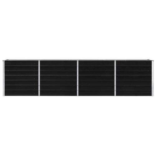 Raised Garden Bed 320x40x77cm Galvanised Steel Anthracite - Image 3
