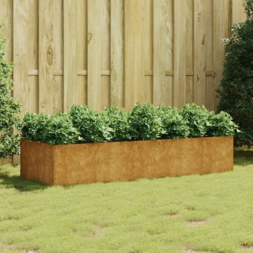 Garden Raised Bed 200x80x40cm Corten Steel - Image 2