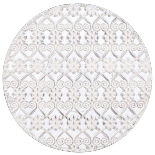 Plant Stand Set 3 Pieces Vintage Style Metal Antique White - Image 6