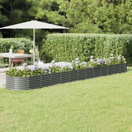 Raised Garden Bed Flowers Herbs Vegetables Box Pot Planter Powder Coated Steel - Image 2