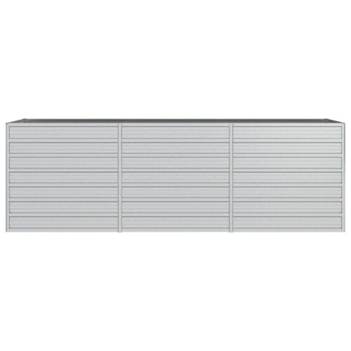 Garden Raised Bed 240x80x77cm Galvanized Steel Silver - Image 4