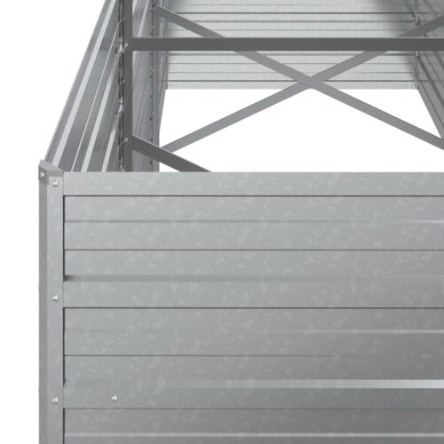 Garden Raised Bed 240x80x77cm Galvanized Steel Silver - Image 6