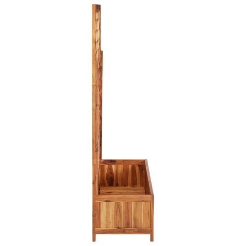 Raised Bed with Trellis 85x38x150cm Solid Acacia Wood - Image 4