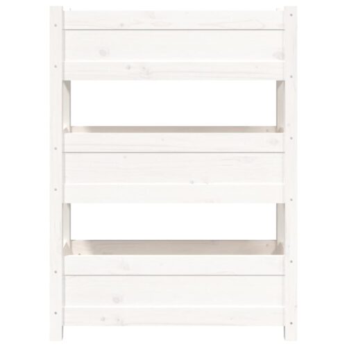Planter White 77x25x104.5cm Solid Wood Pine - Image 5