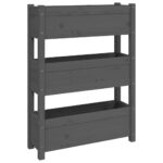 Planter Grey 77x25x104.5cm Solid Wood Pine