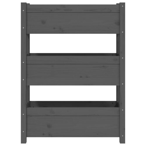 Planter Grey 77x25x104.5cm Solid Wood Pine - Image 5