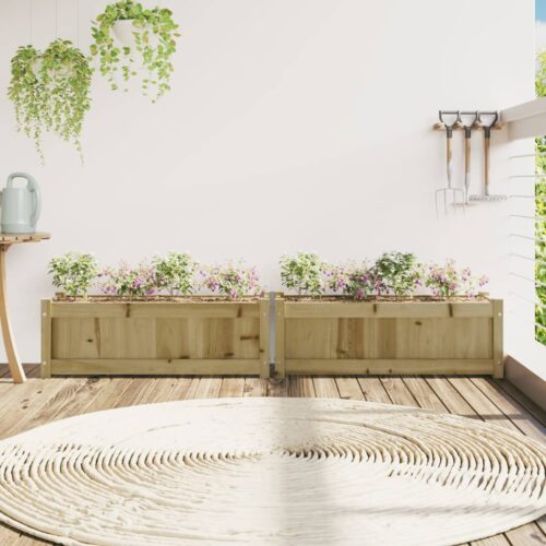 Garden Planters 2pcs Impregnated Wood Pine - Image 3
