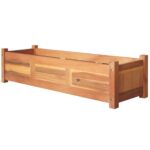 Garden Raised Beds 2pcs Acacia Wood 100x30x25cm