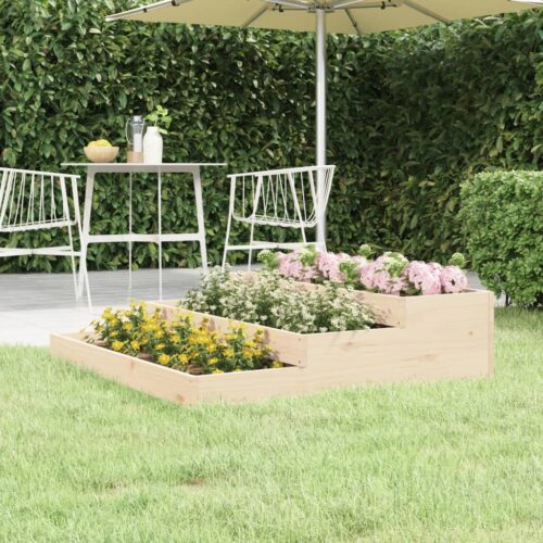 Planter 107x107x27cm Solid Wood Pine - Image 2