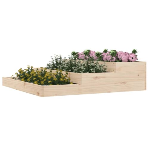 Planter 107x107x27cm Solid Wood Pine - Image 3