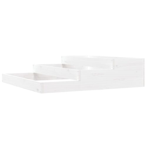 Planter White 107x107x27cm Solid Wood Pine