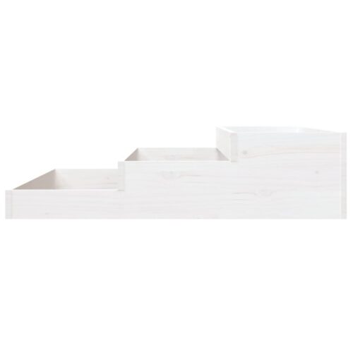 Planter White 107x107x27cm Solid Wood Pine - Image 5
