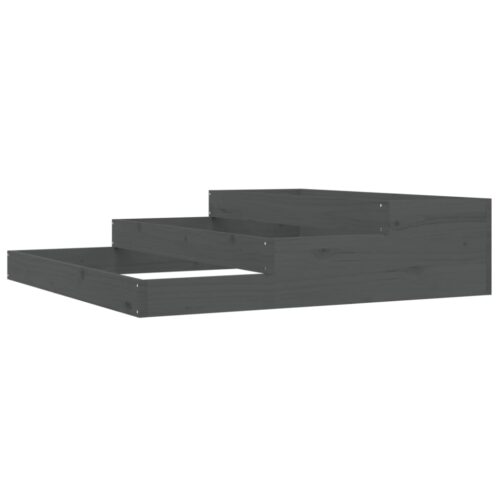 Planter Grey 107x107x27cm Solid Wood Pine