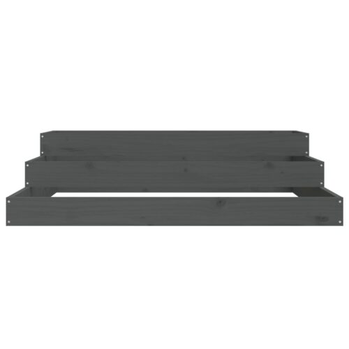 Planter Grey 107x107x27cm Solid Wood Pine - Image 4