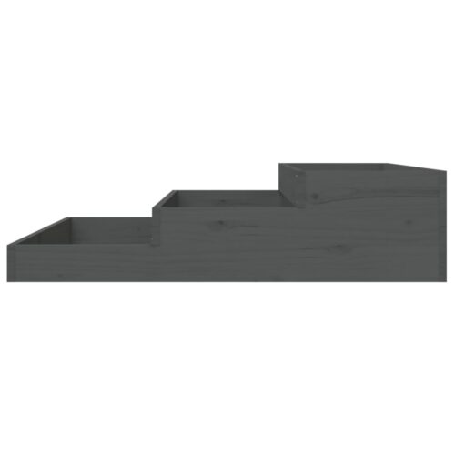 Planter Grey 107x107x27cm Solid Wood Pine - Image 5