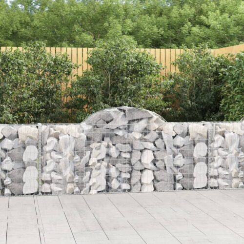 Arched Gabion Basket 200x30x80/100cm Galvanised Iron - Image 2