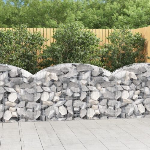 Arched Gabion Basket 150x50x80/100cm Galvanised Iron - Image 2