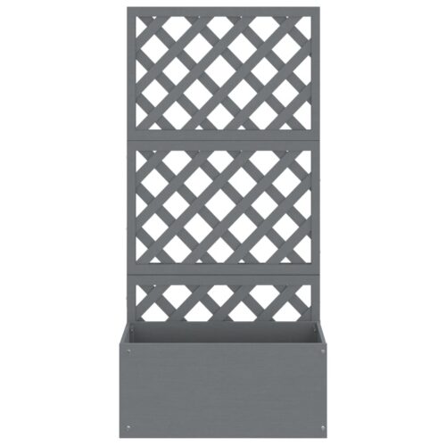 Trellis Planter Grey 65x33x135cm WPC - Image 4