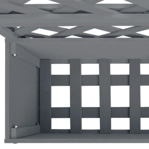 Trellis Planter Grey 65x33x135cm WPC - Image 7