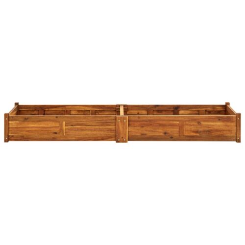 Garden Raised Bed Acacia Wood 200x50x25cm