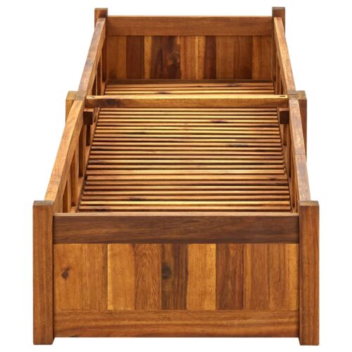 Garden Raised Bed Acacia Wood 200x50x25cm - Image 3