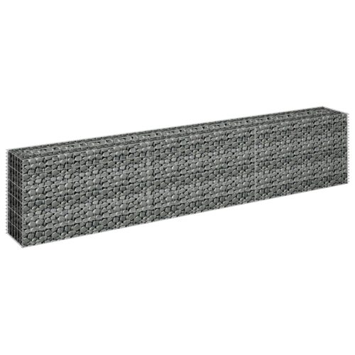 Gabion Raised Bed Galvanised Steel 270x30x60cm - Image 3