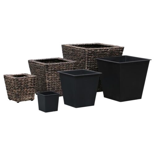 Raised Beds 3pcs Water Hyacinth Brown - Image 4