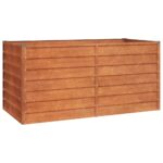Garden Raised Bed Rusty 160x80x77cm Corten Steel