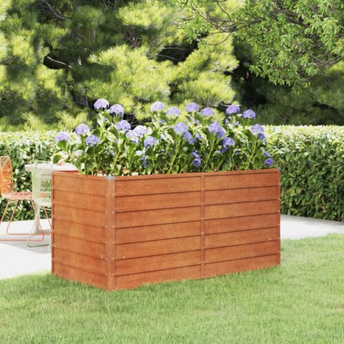 Garden Raised Bed Rusty 160x80x77cm Corten Steel - Image 2