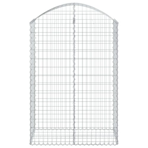 Arched Gabion Basket 100x50x140/160cm Galvanised Iron - Image 3