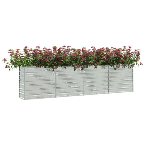 Garden Raised Bed 320x40x77cm Galvanized Steel Silver - Image 3