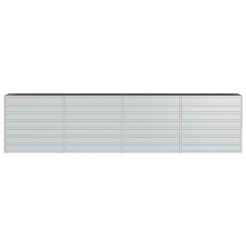 Garden Raised Bed 320x40x77cm Galvanized Steel Silver - Image 4