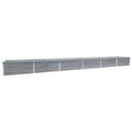 Garden Raised Bed Galvanised Steel 600x80x45cm Grey