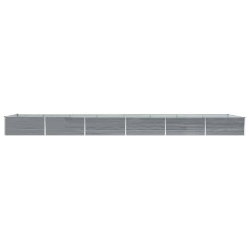 Garden Raised Bed Galvanised Steel 600x80x45cm Grey - Image 3