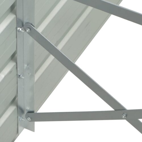 Garden Raised Bed Galvanised Steel 600x80x45cm Grey - Image 5